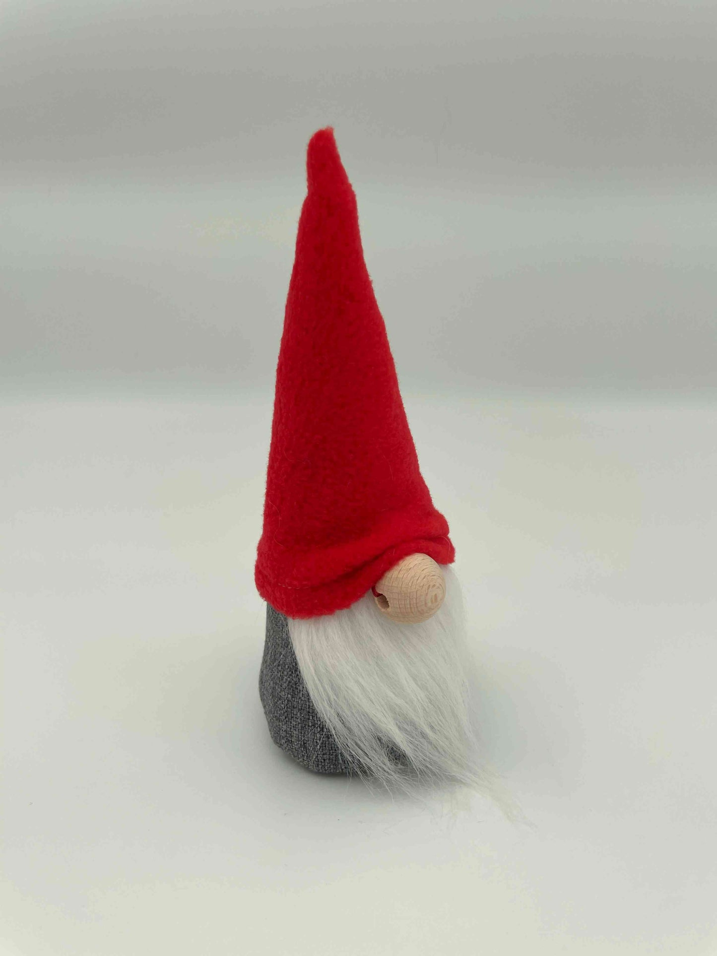 dark grey body with plain red hat